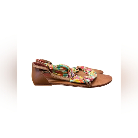 Desigual NWT Sussy Sandals Slip On Multi Colour Leather Fabric Size 40/9 - Picture 2 of 9